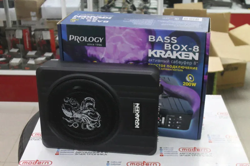 Сабвуфер под сиденье 8" активный Prology Kraken Bass Box-0
