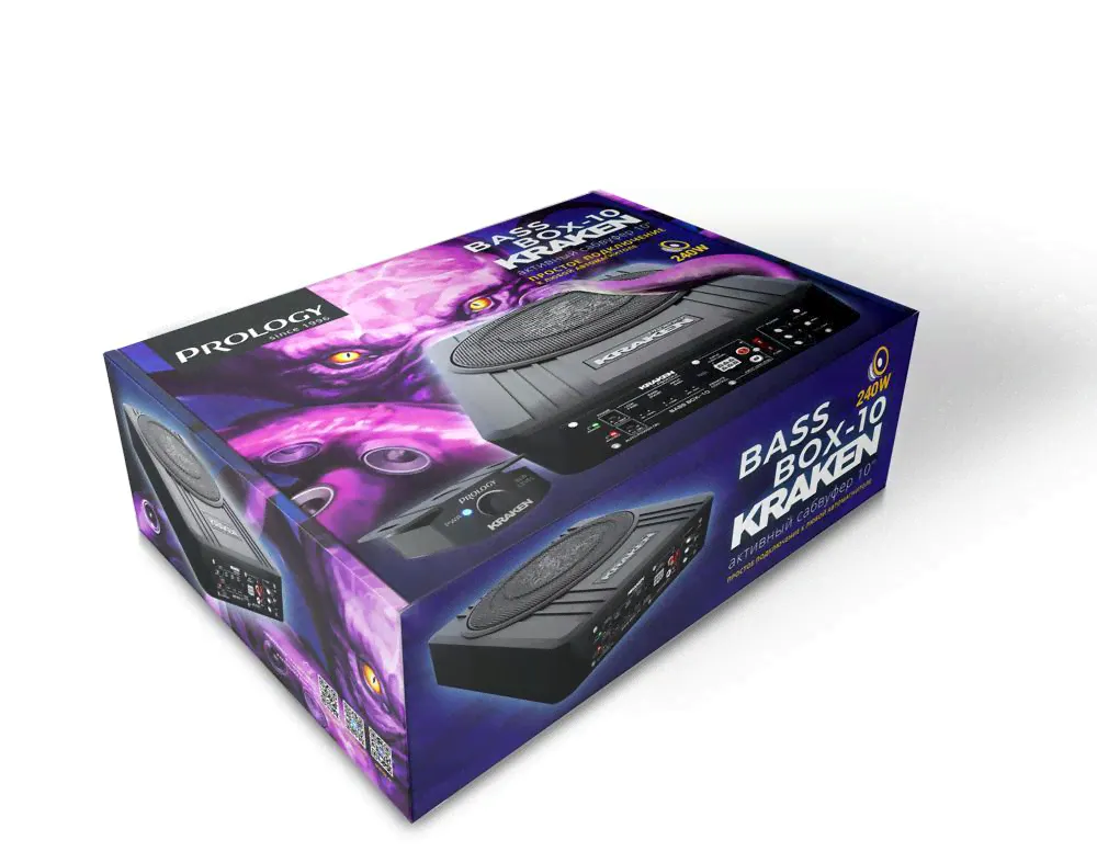 PROLOGY KRAKEN BASS BOX-10 АВТОМОБИЛЬНЫЙ АКТИВНЫЙ САБВУФЕР-0
