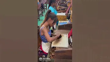 Cuban cigar factory.
