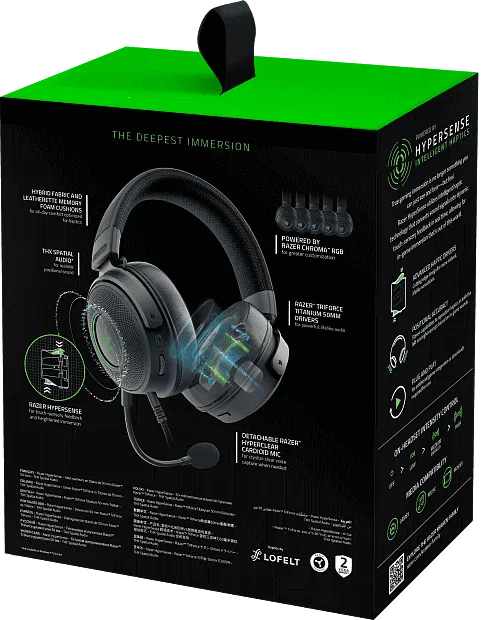 Гарнитура Razer Kraken V3 Hypersense headset-4