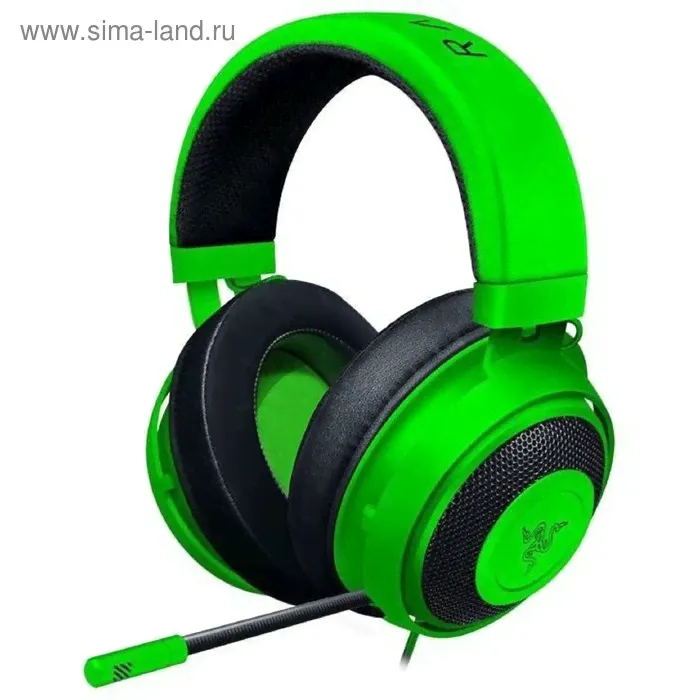 Наушники с микрофоном Razer Kraken, зеленые-0