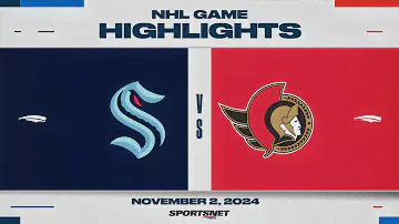 NHL Highlights | Kraken vs. Senators - November 2, 2024