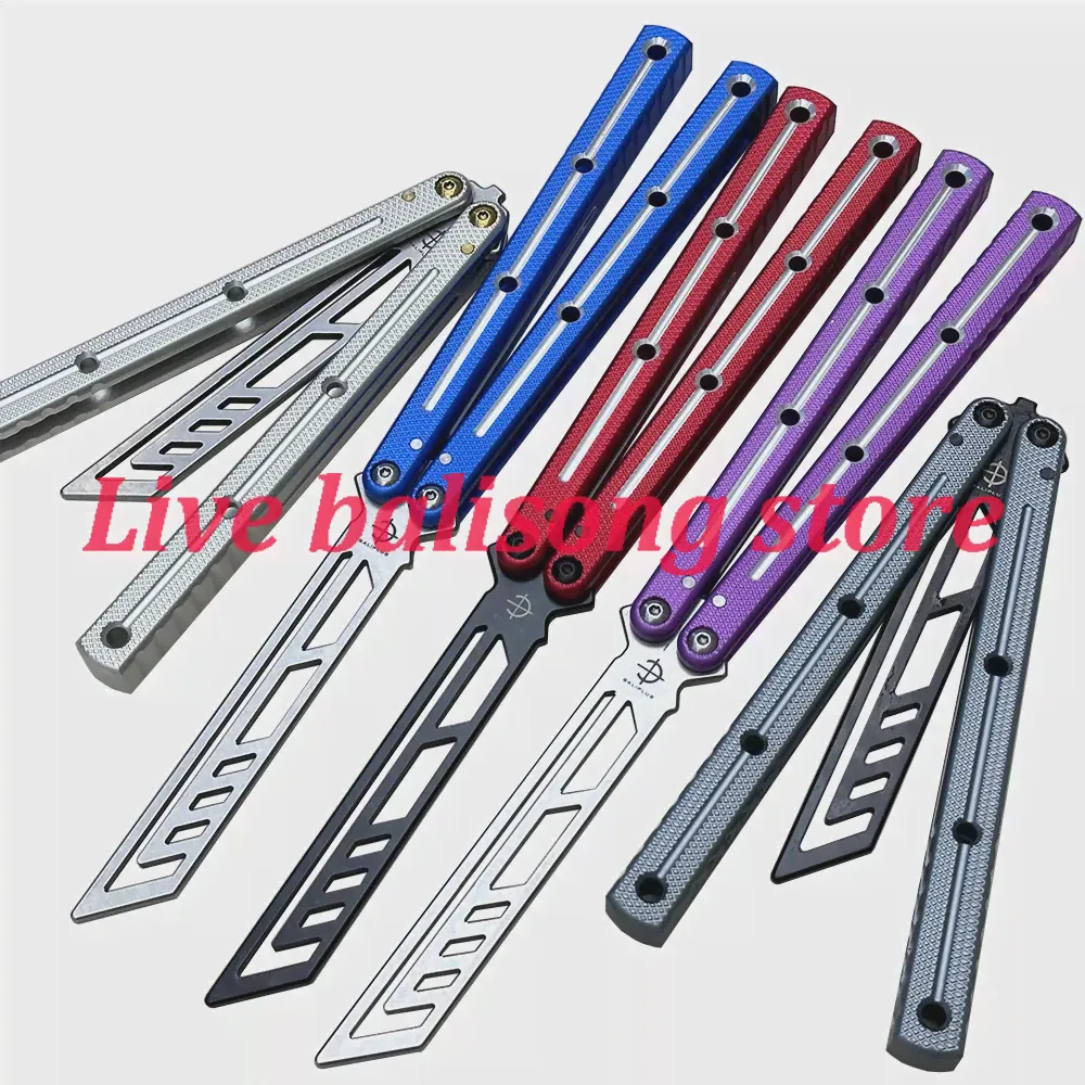 Baliplus Kraken V3 Trainer Clone Тренировочный Нож Balisong Flipper Butterfly 6061 С Канальной Алюминиевой Ручкой, Свободно вращающиеся EDC-Ножи-0