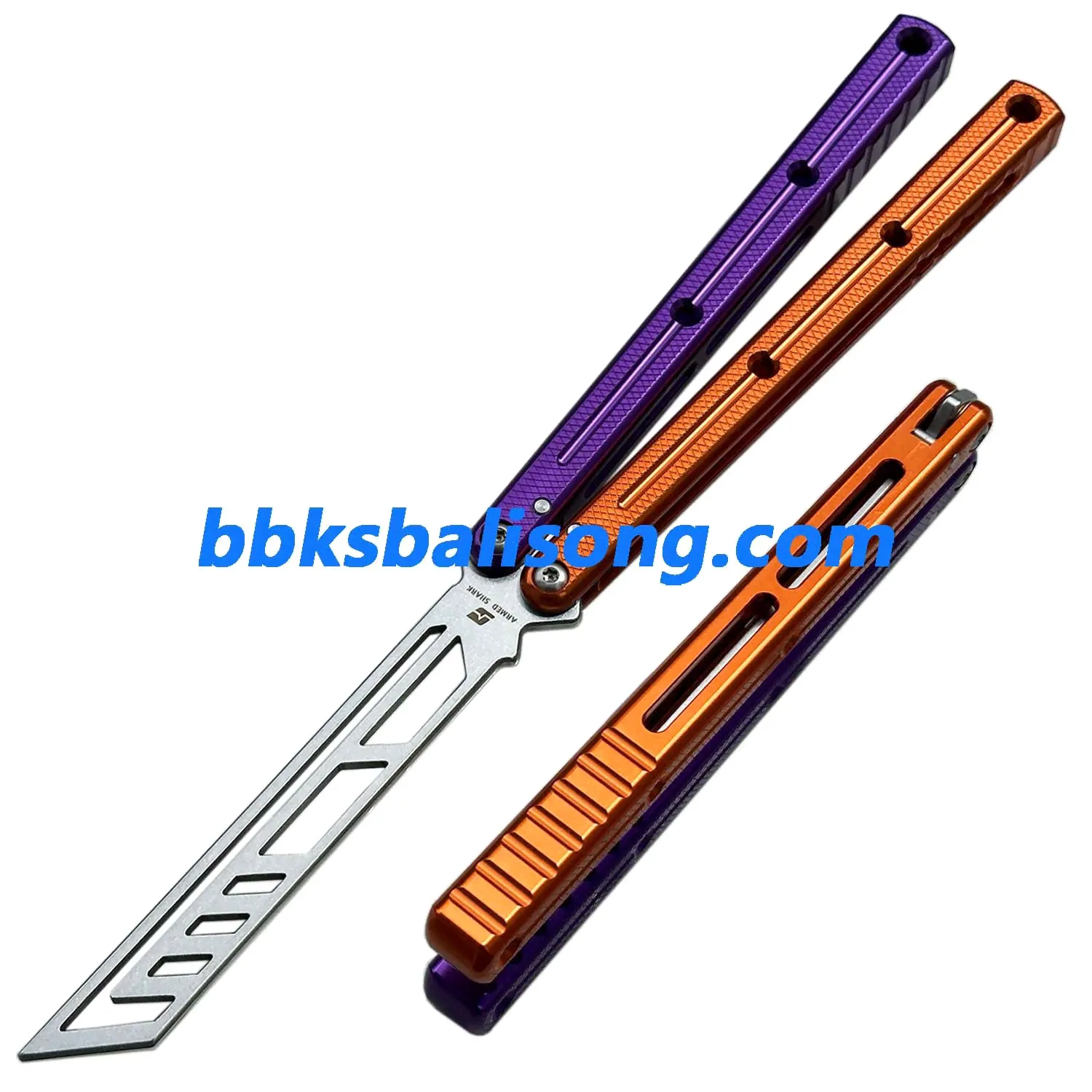 ARMED SHARK Krake Raken (Kraken) V3 Balisong Clone 7075 Aluminum Handle-0