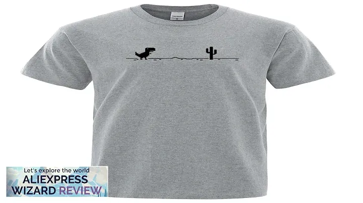 Mens T-shirts Printed Dinosaur Cactus Funny Tops Summer Cotton T-shirt for Men Review