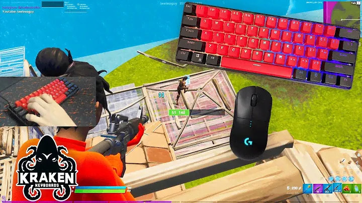 Unboxing the Kraken Pro 60% Mechanical Keyboard + Fortnite Keyboard & Mouse Sounds ASMR Gameplay 😍