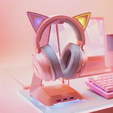 🛍 Наушники Razer Kraken Kitty Quartz Edition, игровые, USB, с объемным звуком, с кошачьими ушками