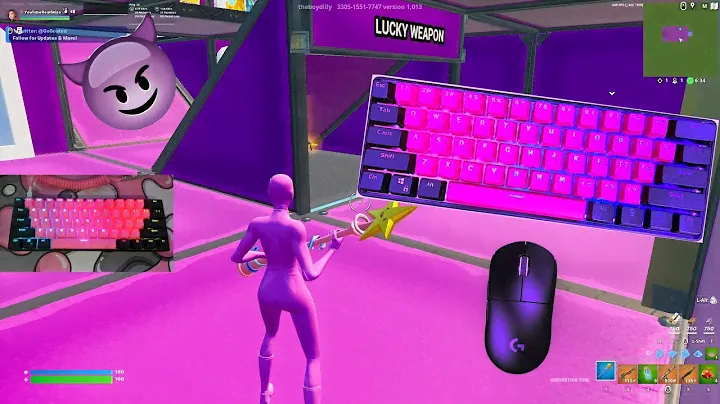 Kraken Pro 60% Mechanical Keyboard 😴 Fortnite Keyboard & Mouse Sounds ASMR Gameplay 😍 360 FPS 4K🏆