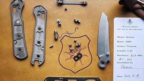 Piratech Kraken - disassembly and reassembly #closerlook #knifemaintenance @PiratechKnives
